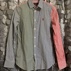 Polo by Ralph Lauren Women’s Striped Shirt - Red, Blue, White and green